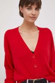 Вовняний кардиган Sisley колір червоний легкий