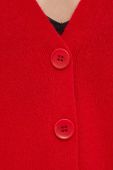 Вовняний кардиган Sisley колір червоний легкий