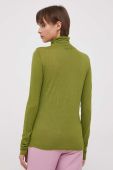 Лонгслів з домішкою вовни Sisley колір зелений гольф