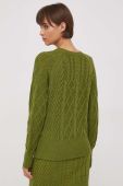 Вовняний светр Sisley жіночий колір зелений