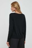 Вовняний светр Sisley жіночий колір чорний легкий (3681551)