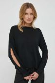 Вовняний светр Sisley жіночий колір чорний легкий (3681551)