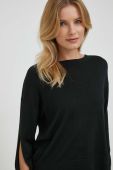 Вовняний светр Sisley жіночий колір чорний легкий (3681551)