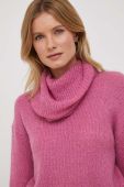 Светр з домішкою вовни Sisley жіночий колір рожевий легкий гольф (3689132)