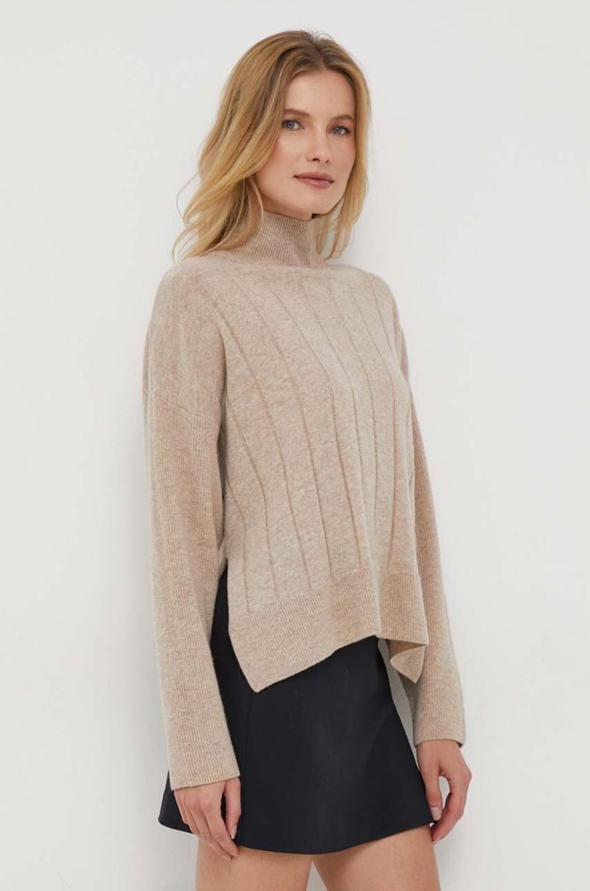 Вовняний светр Sisley жіночий колір бежевий легкий (3679333)