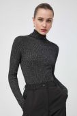 Светр BOSS жіночий колір чорний легкий гольф (3674467)