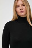 Вовняний светр BOSS жіночий колір чорний легкий гольф