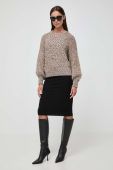 Светр з домішкою вовни BOSS жіночий теплий колір барвистий