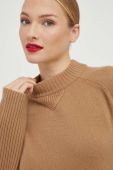 Вовняний светр BOSS жіночий колір бежевий