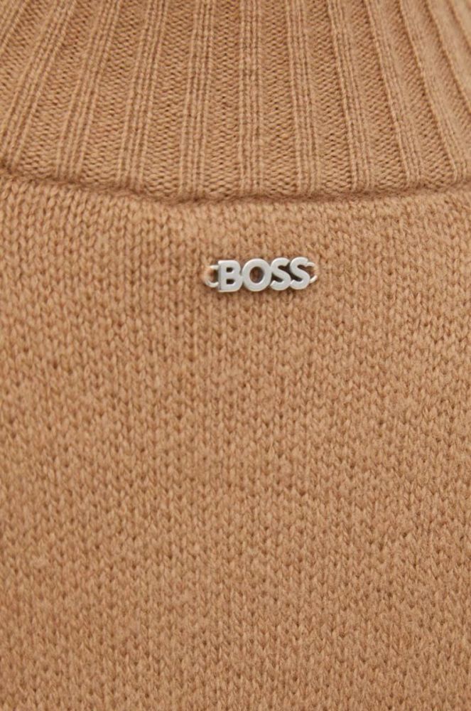 Вовняний светр BOSS жіночий колір бежевий фото 5