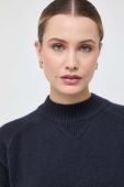 Вовняний светр BOSS жіночий колір темно-синій