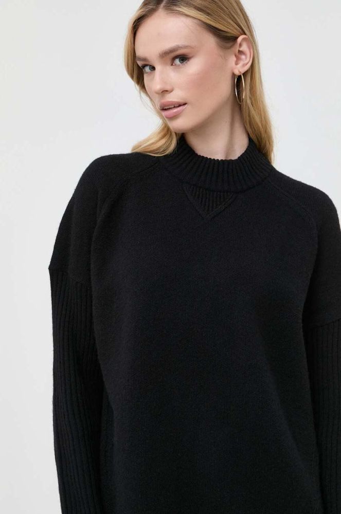 Вовняний светр BOSS жіночий колір чорний