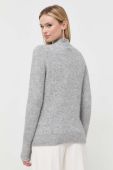 Светр з домішкою вовни BOSS жіночий колір сірий півгольф