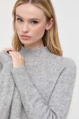 Светр з домішкою вовни BOSS жіночий колір сірий півгольф