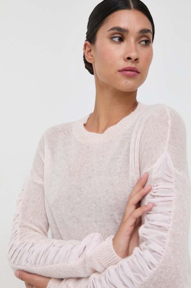 Вовняний светр Pinko жіночий колір рожевий (3534595)