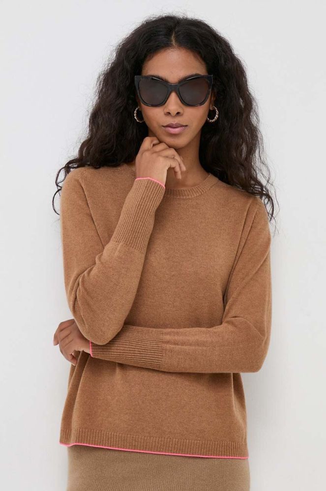 Вовняний светр Pinko жіночий колір бежевий легкий (3578523)