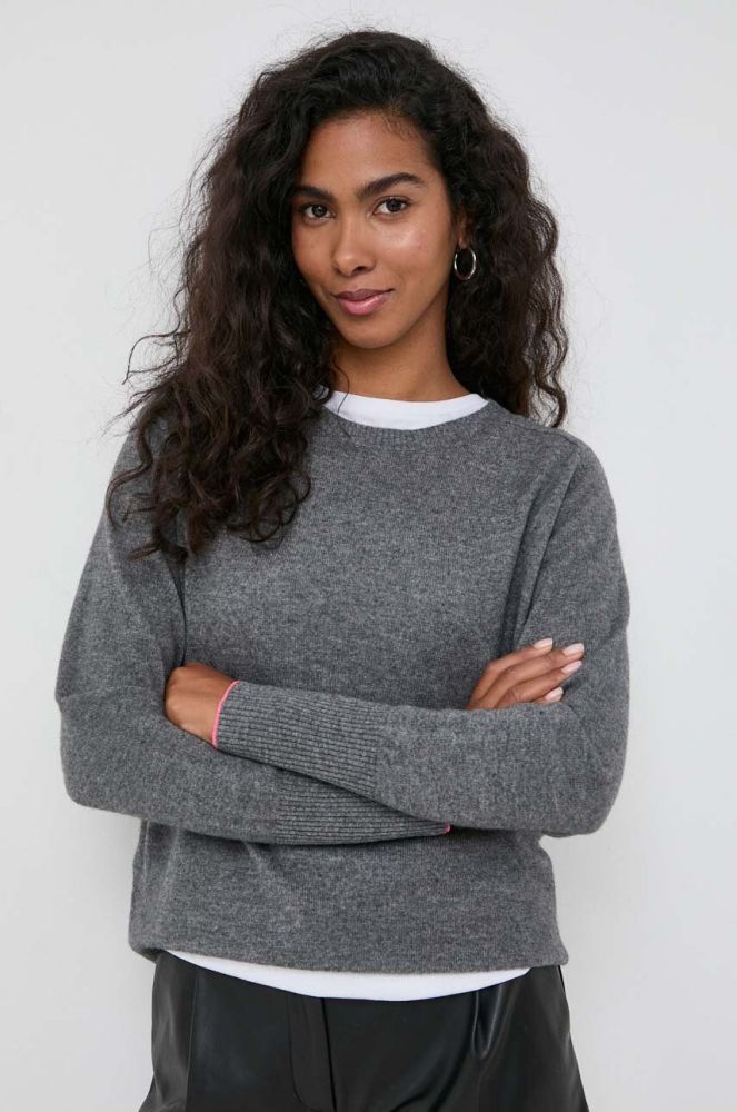 Вовняний светр Pinko жіночий колір сірий легкий (3578518)