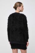Кардиган з домішкою вовни Pinko колір чорний легкий (3558637)