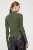 Светр HUGO жіночий колір зелений легкий півгольф