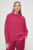Вовняний светр HUGO жіночий колір рожевий теплий (3482816)