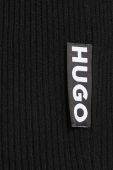 Светр HUGO жіночий колір чорний легкий півгольф (3642576)