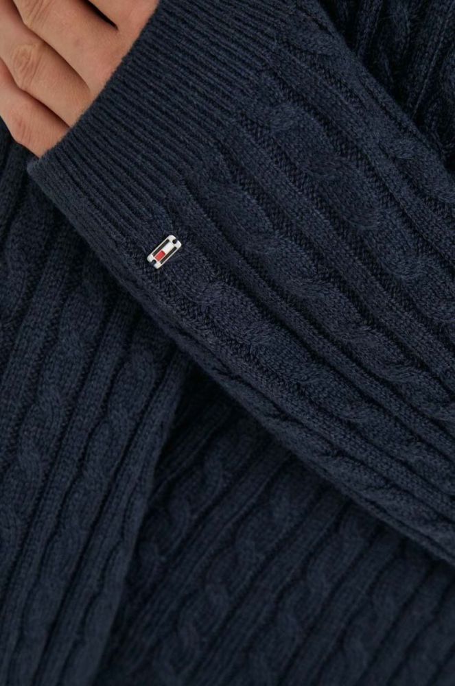 Вовняний светр Tommy Hilfiger жіночий колір синій легкий (3568648) фото 6