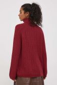 Вовняний светр Tommy Hilfiger жіночий колір бордовий легкий гольф