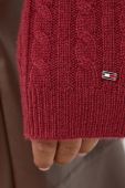 Вовняний светр Tommy Hilfiger жіночий колір бордовий легкий гольф