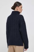 Светр з домішкою вовни Tommy Hilfiger жіночий колір синій теплий гольф