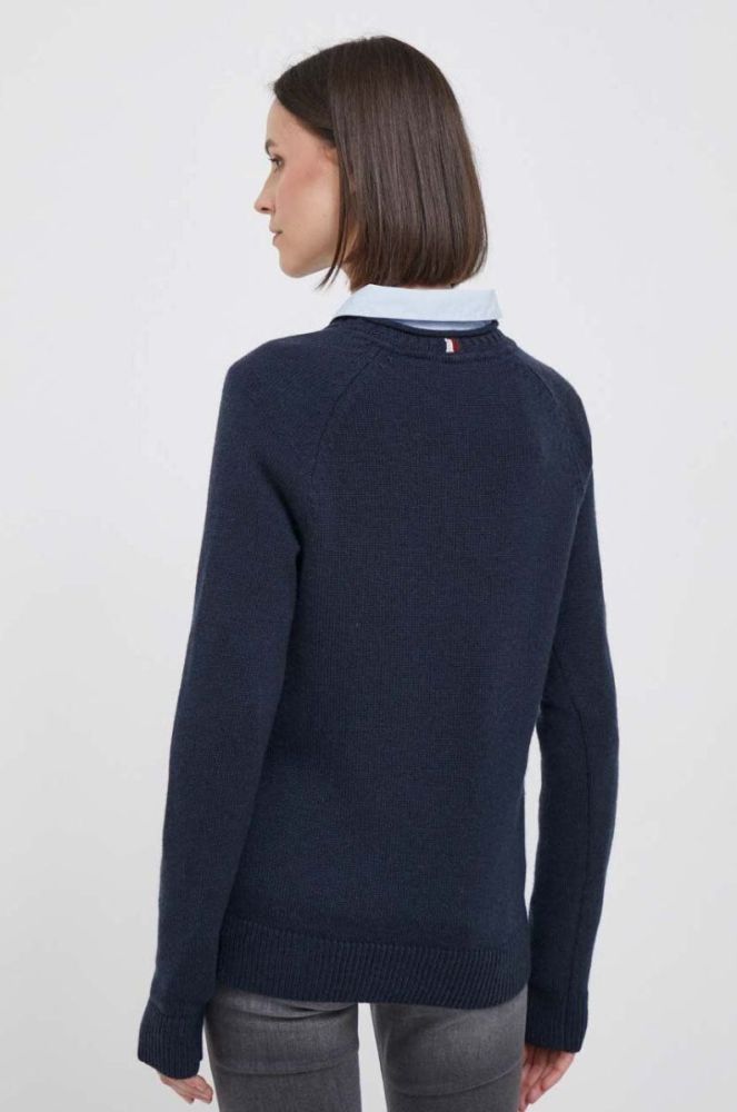 Вовняний светр Tommy Hilfiger жіночий колір синій легкий (3426207) фото 3