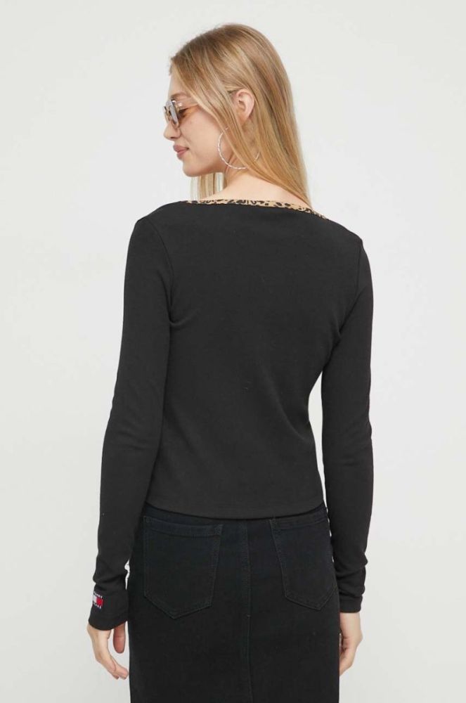 Лонгслів Tommy Jeans жіночий колір чорний (3593857) фото 3