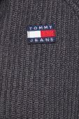Бавовняний кардиган Tommy Jeans колір сірий