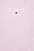 Светр Tommy Jeans жіночий колір рожевий півгольф