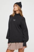 Светр Tommy Jeans жіночий колір чорний півгольф (3592100)