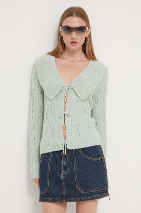 Кардиган з домішкою вовни Blugirl Blumarine колір зелений