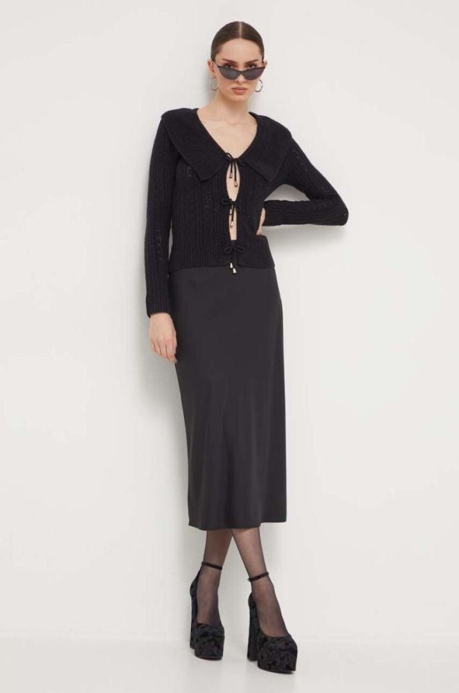 Кардиган з домішкою вовни Blugirl Blumarine колір чорний фото 2