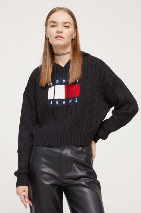 Светр Tommy Jeans жіночий колір чорний (3471486)