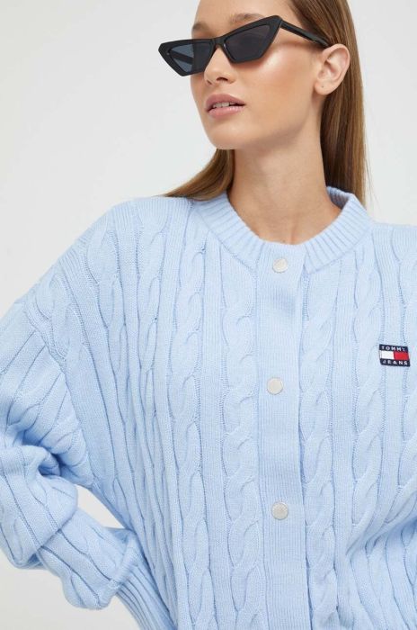 Джемпер Tommy Jeans жіночий колір блакитний