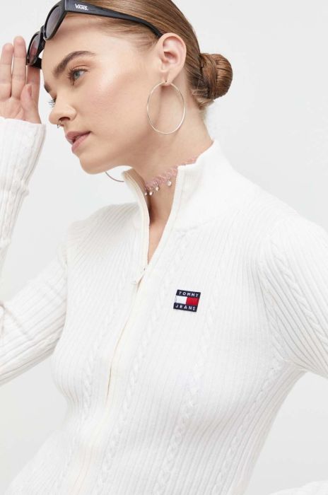 Джемпер Tommy Jeans жіночий колір бежевий легкий (3504827)