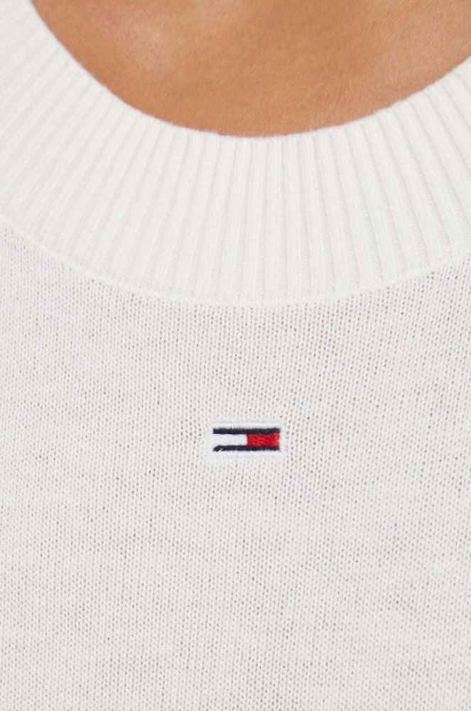 Светр Tommy Jeans жіночий колір бежевий легкий (3432040) фото 5