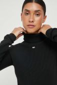 Светр Tommy Jeans жіночий колір чорний легкий гольф