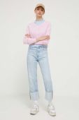 Джемпер Tommy Jeans жіночий колір рожевий легкий (3432148)