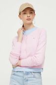 Джемпер Tommy Jeans жіночий колір рожевий легкий (3432148)