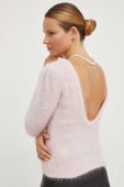 Вовняний светр BA&SH жіночий колір рожевий (3610731)