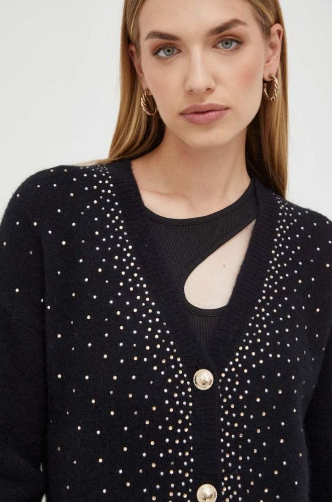 Вовняний кардиган Marciano Guess колір чорний фото 4