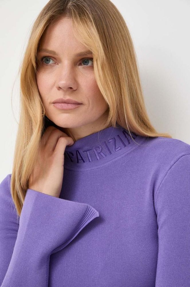 Светр Patrizia Pepe жіночий колір фіолетовий легкий фото 6