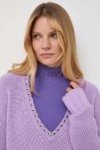 Вовняний светр Patrizia Pepe жіночий колір фіолетовий