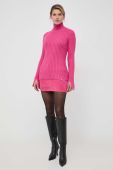 Вовняний светр Patrizia Pepe жіночий колір рожевий півгольф (3651723)