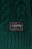 Светр з домішкою вовни Superdry жіночий колір зелений теплий гольф