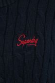 Бавовняний светр Superdry колір синій легкий